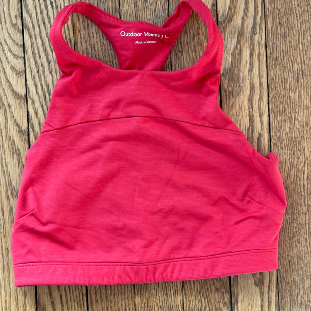 Outdoor Voices Red Move Free Crop Top - Size Small